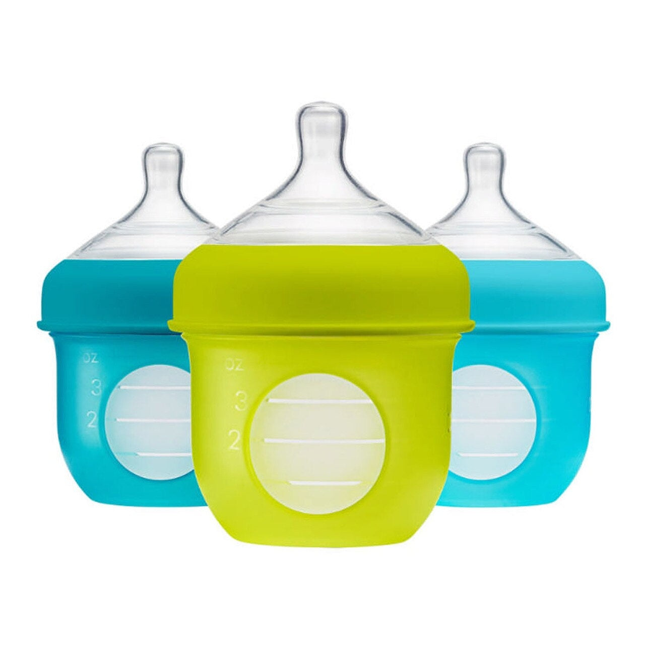 Boon Nursh Silicone Pouch Bottle, 4oz (3pk) (3 Colours) - Pupsik Singapore