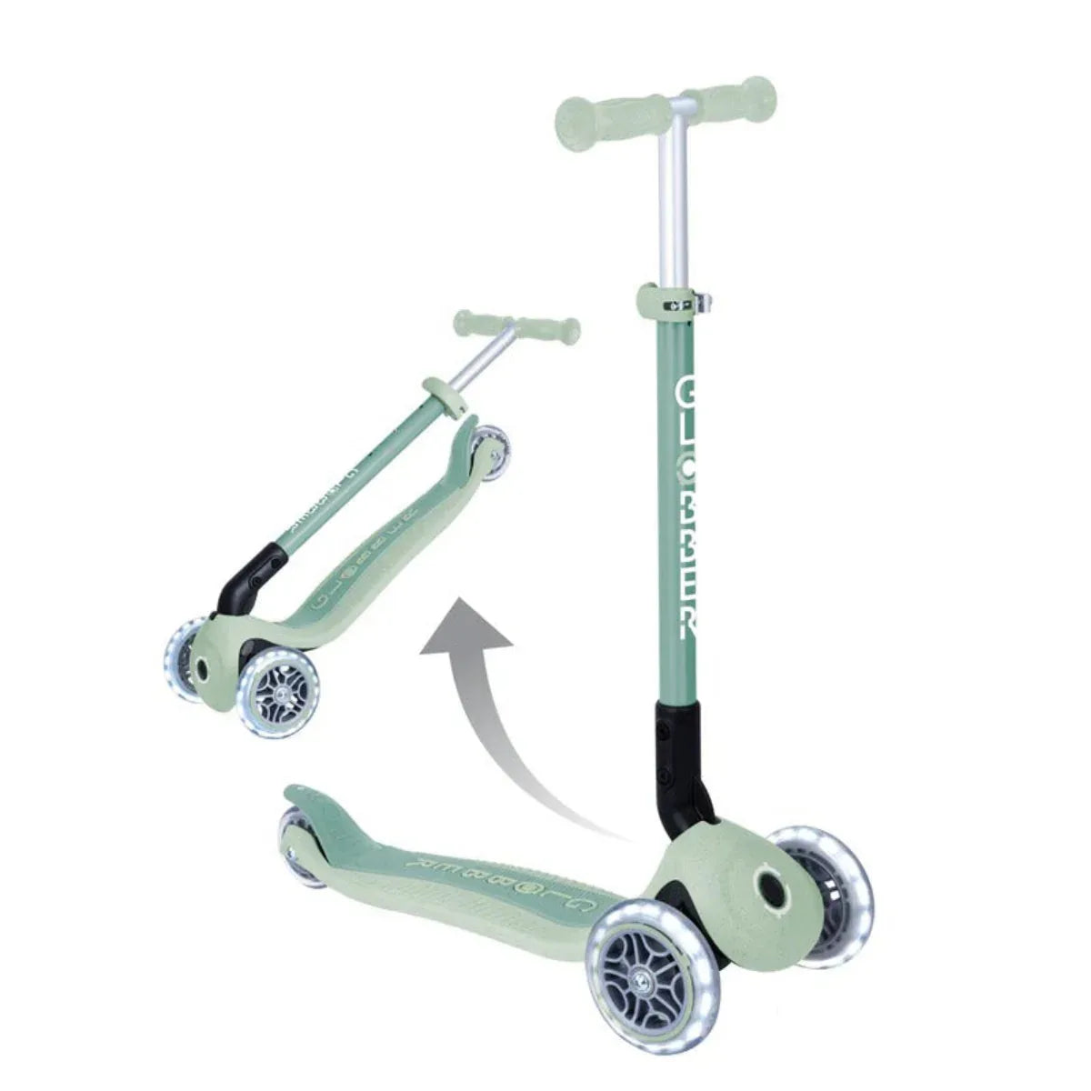 Globber Primo Height-Adjustable Foldable 3 Wheel Scooter (LED Wheels) (9 Types) | 3-7Y - Pupsik Singapore