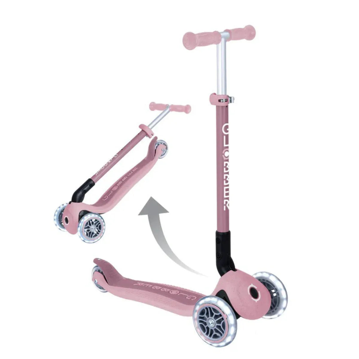 Globber Primo Height-Adjustable Foldable 3 Wheel Scooter (LED Wheels) (9 Types) | 3-7Y - Pupsik Singapore