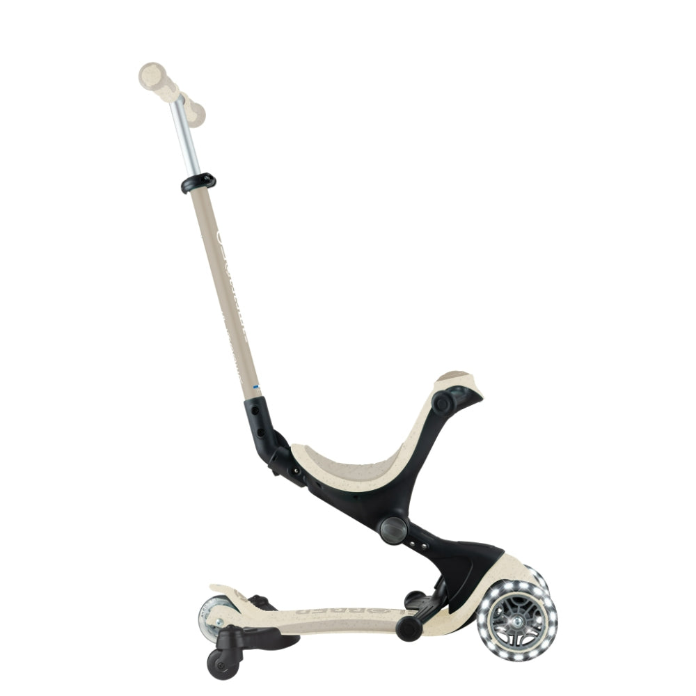 Globber GO•UP Deluxe Lights 360° Convertible Foldable Scooter (LED wheels) - Ecologic Coconut