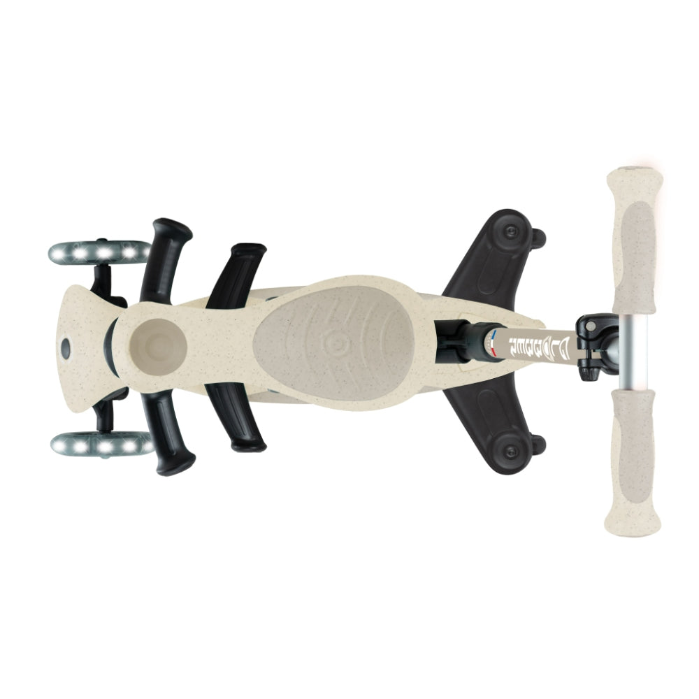 Globber GO•UP Deluxe Lights 360° Convertible Foldable Scooter (LED wheels) - Ecologic Coconut