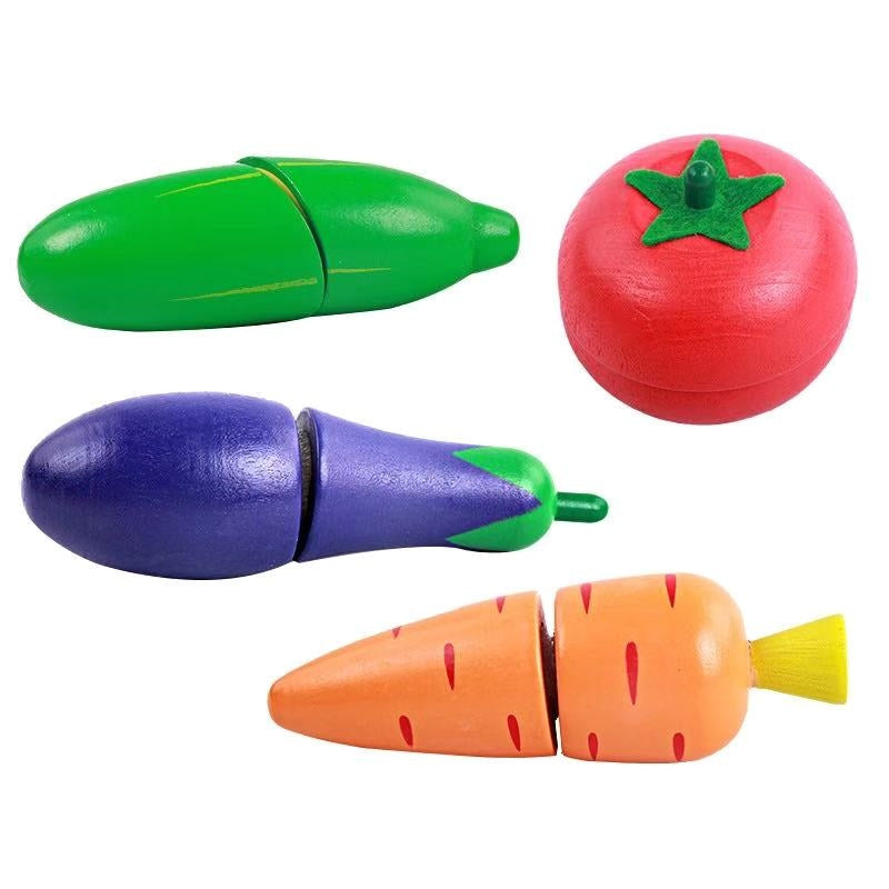Wooden Cutting Vegetables Set