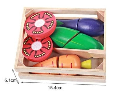 Wooden Cutting Vegetables Set