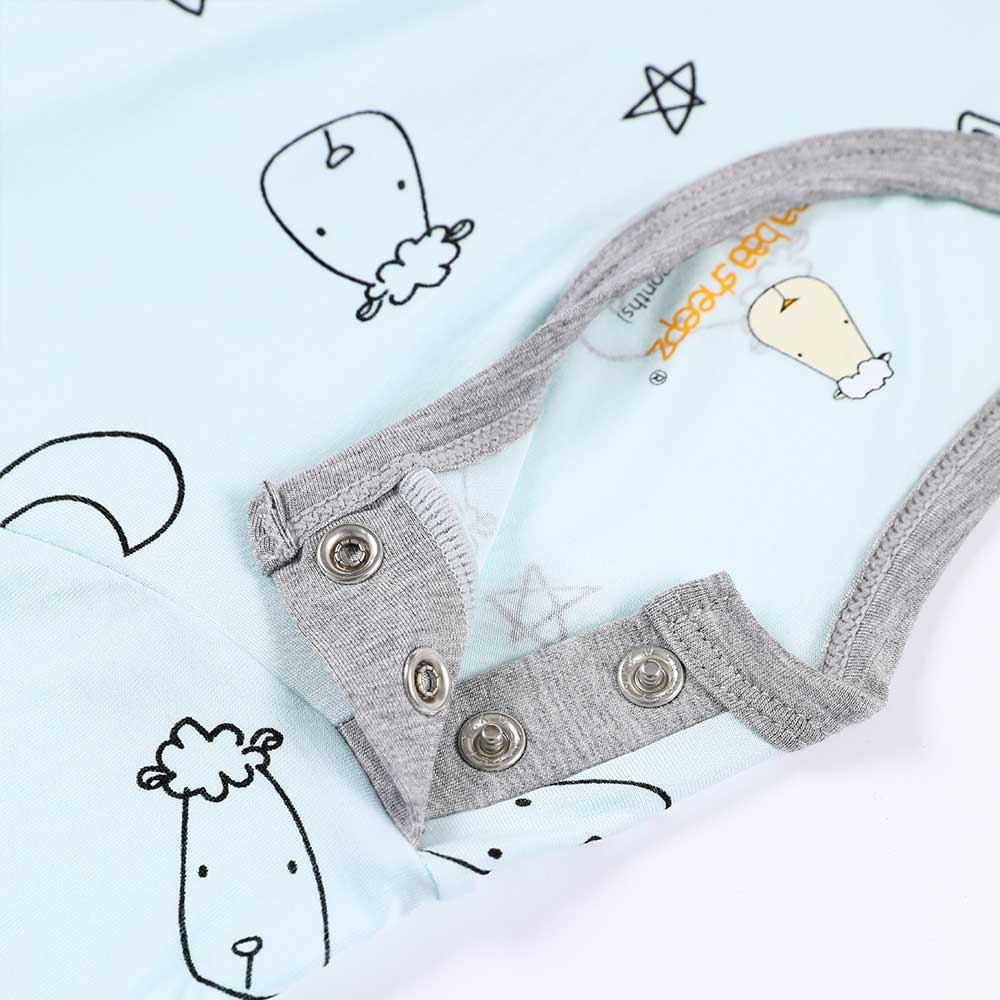 Baa Baa Sheepz Baby Short Sleeve Romper - Sweet Dreams Baa Baa Blue (4 Sizes)