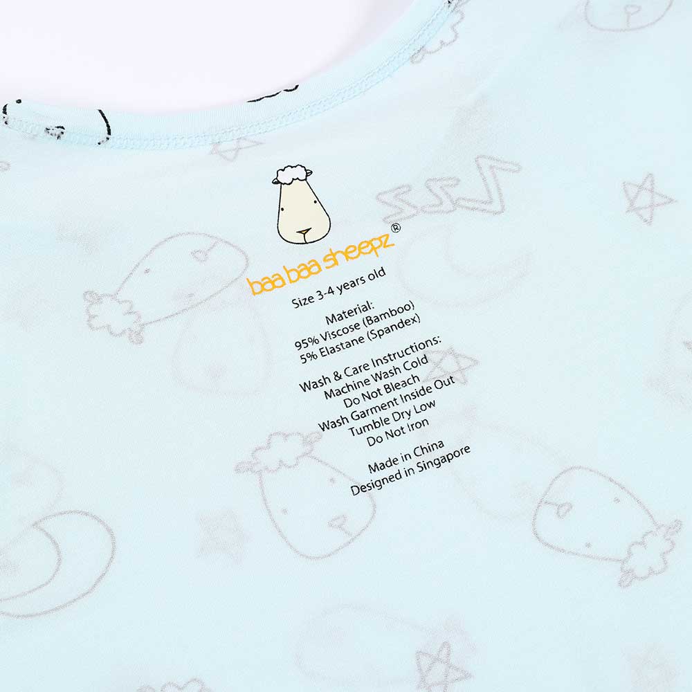 Baa Baa Sheepz Short Sleeve Tiered Dress - Sweet Dreams Baa Baa Blue