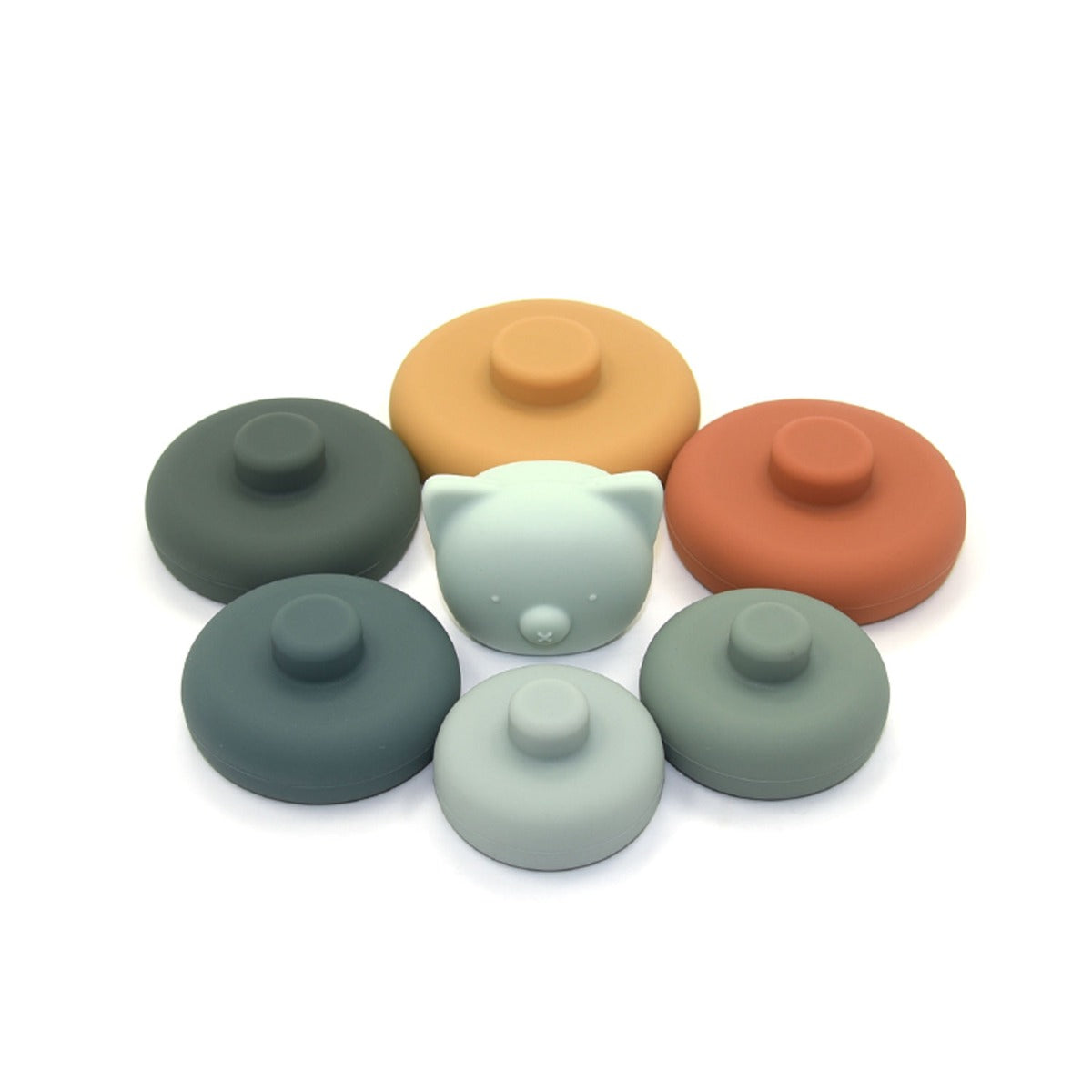 Biomom Silicone Animal Stacking Toy - Bear - Pupsik Singapore