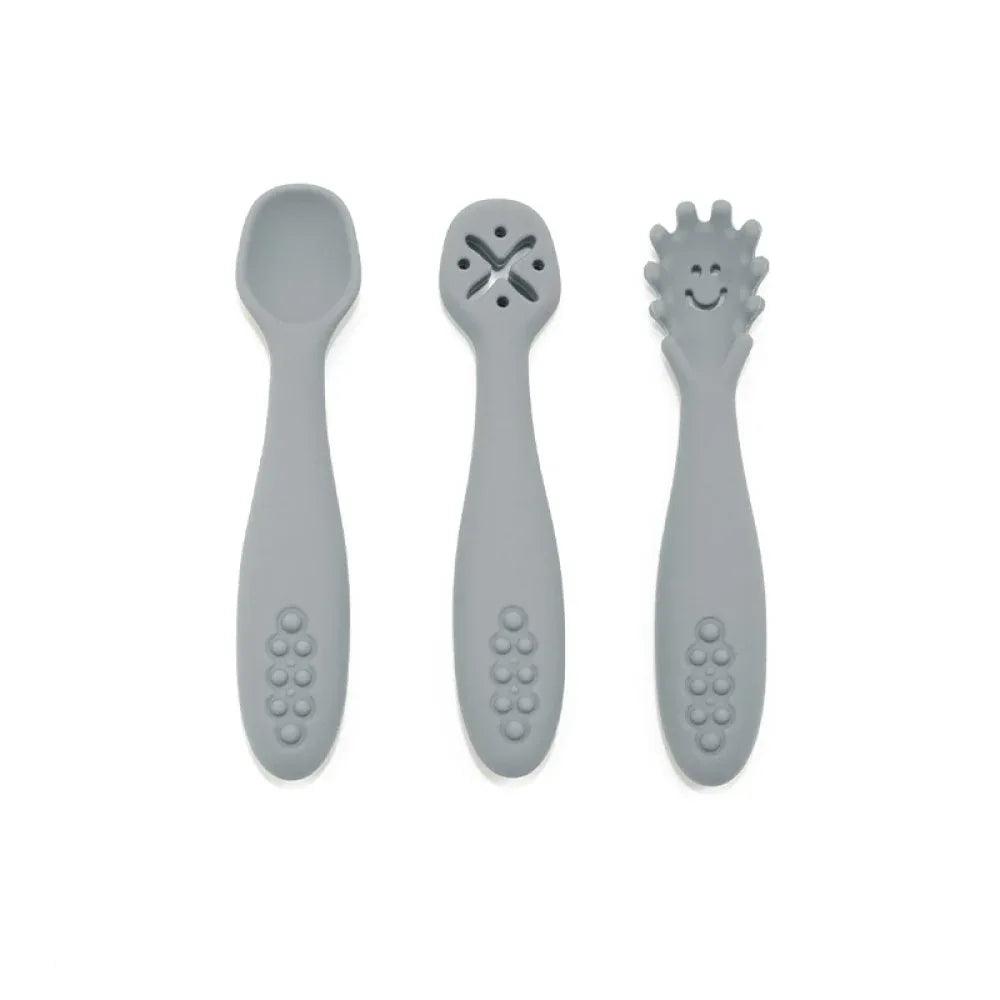 Biomom Biomom Self-Feeding Pre-Spoons, 3pk (5 Colours) | Pupsik Singapore