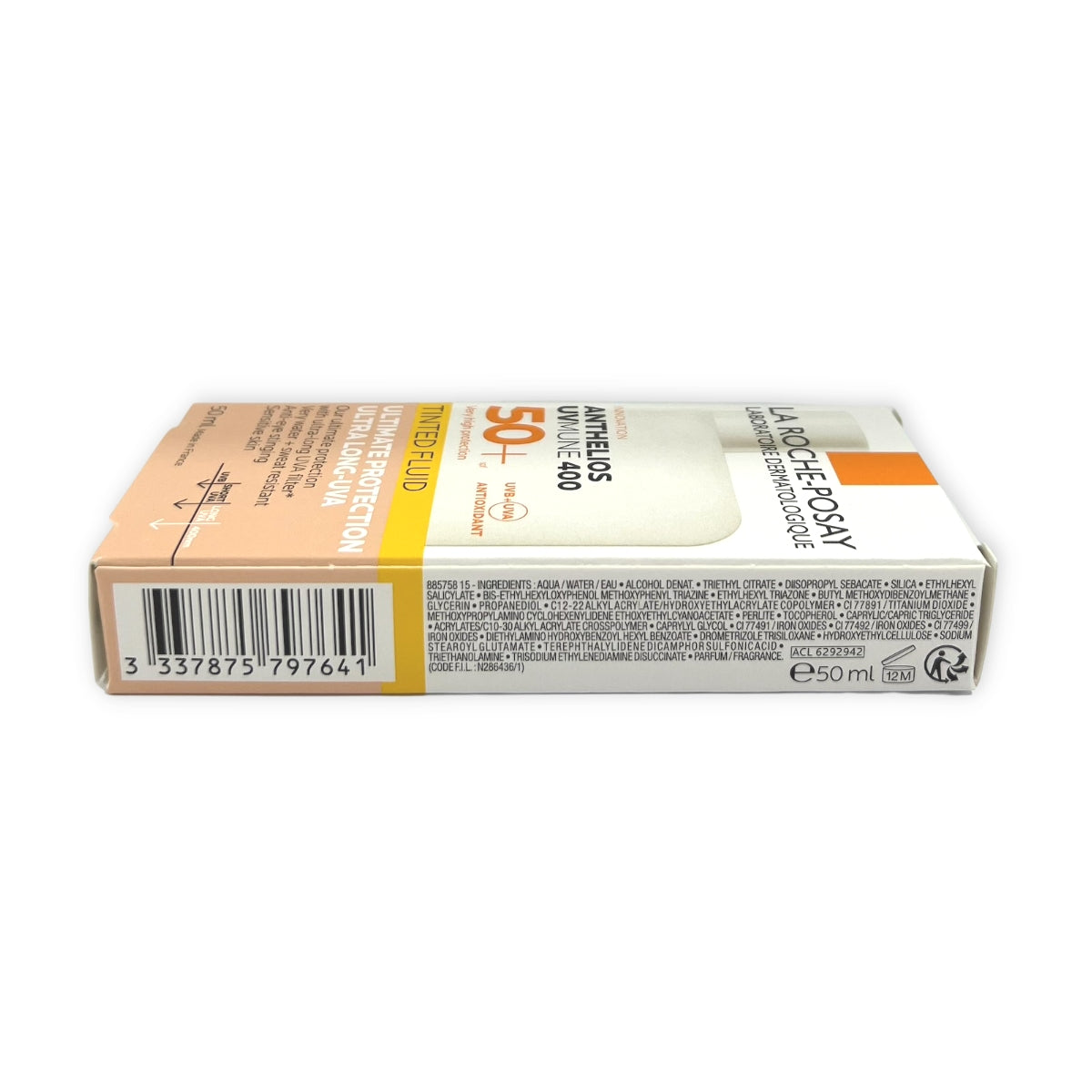 La Roche-Posay Anthelios UVMune 400 Invisible Fluid Tinted Sunscreen, SPF50+  - Made in France - Exp 02/26
