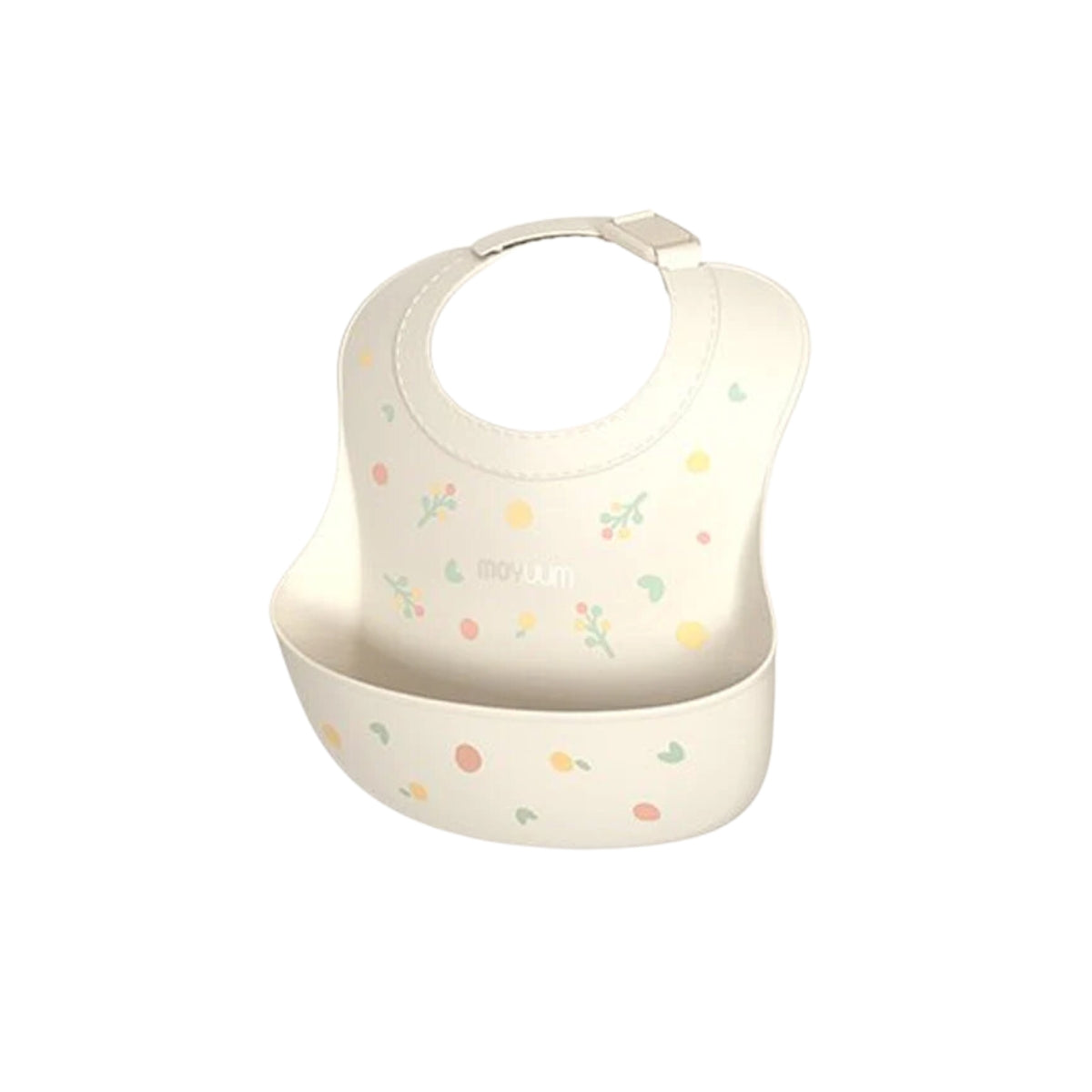 Moyuum Premium One Touch Buckle Silicone Baby Bib (6 Colors) - Pupsik Singapore
