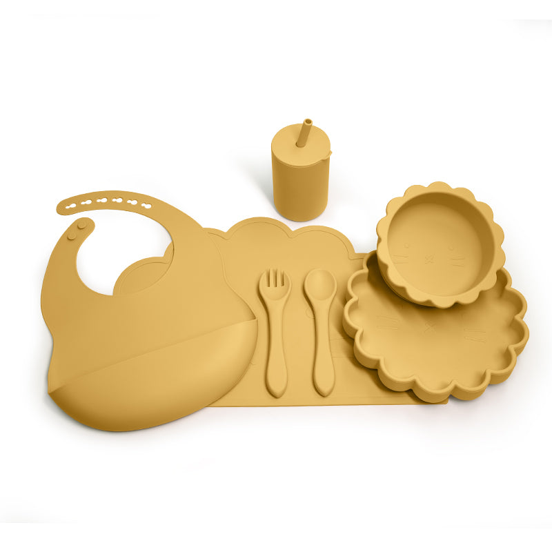 Biomom Silicone Feeding Set, Lion (5 Colors) - Pupsik Singapore