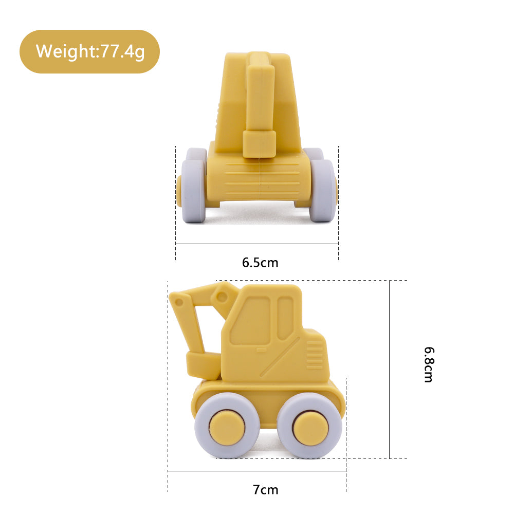 Biomom Silicone Mini Toy Push Cars (4 Colors)
