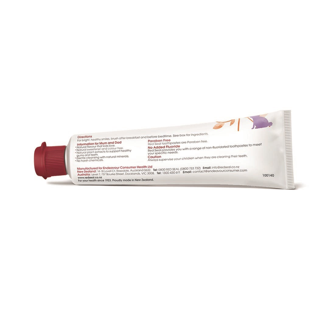 Red Seal Kids SLS Free Toothpaste Natural Toothpaste, 75g - Bubble Gum Flavour (Exp 08/26)