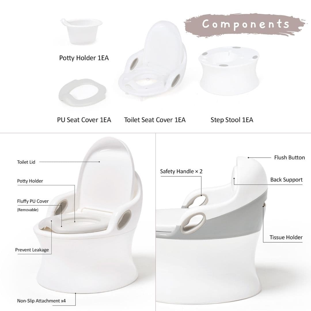 IFAM 3-in-1 Premium Toddler Potty Toilet Seat & Step Stool
