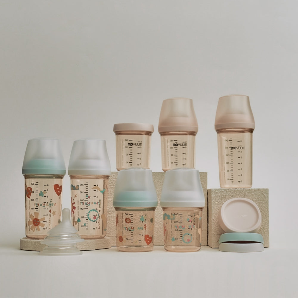 Moyuum mov.aa PPSU Wide Neck Baby Bottle, 160/250ml (3 Colors)