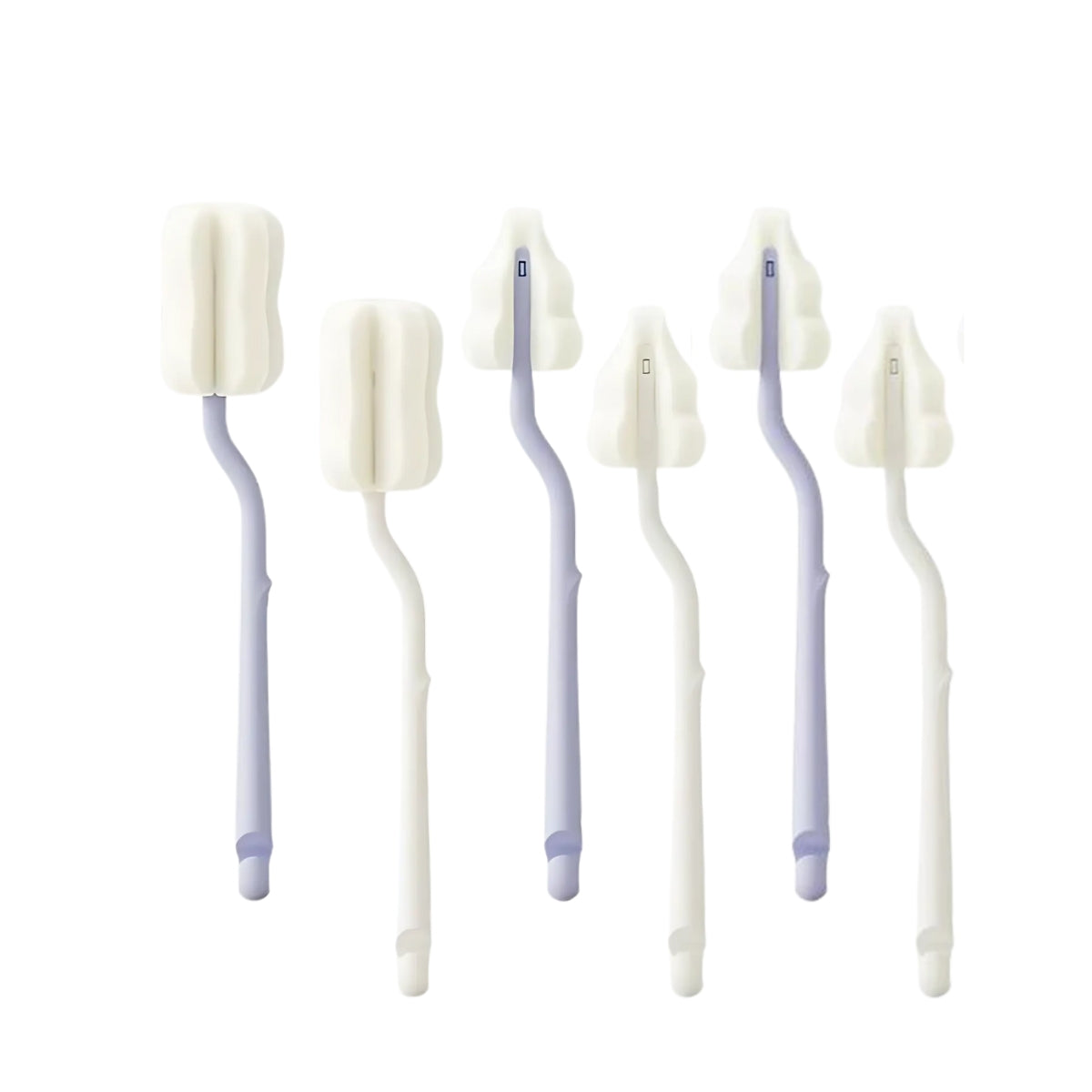 Moyuum Long Curve Sponge Bottle Brush, 1/6pk (2 Colors)