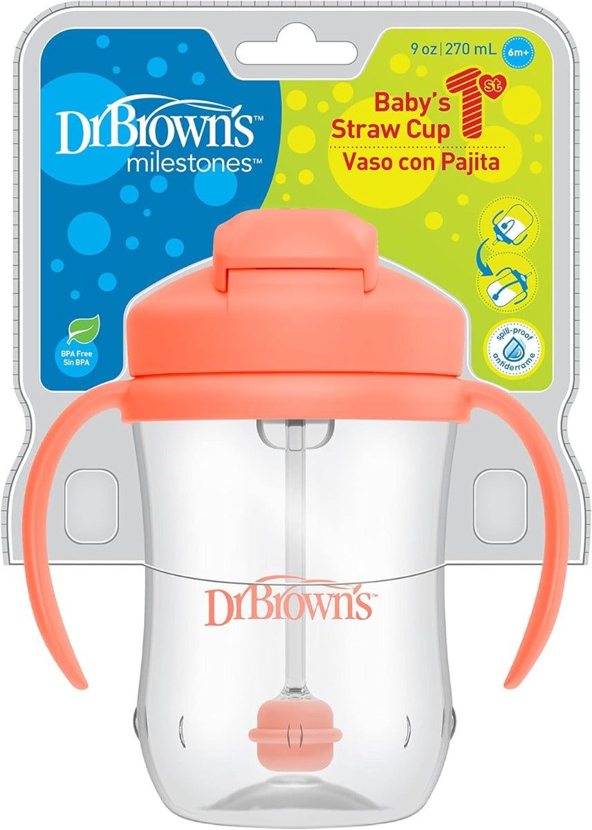 Dr. Brown's Milestones Baby's First Straw Cup (4 Colors)