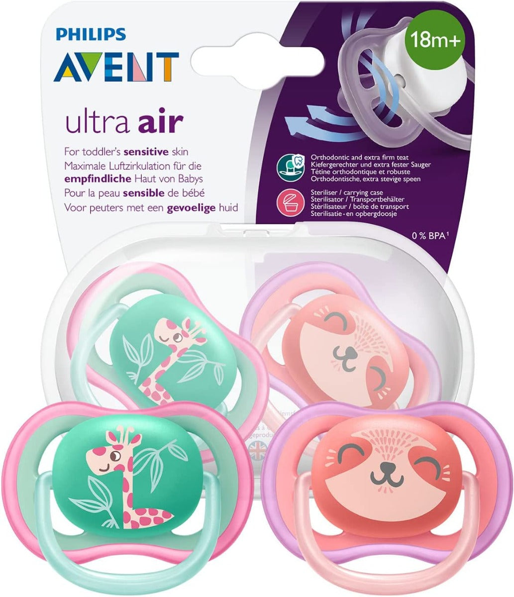 Philips Avent Ultra Air Pacifier, 2pk - 18M+ (4 Designs)