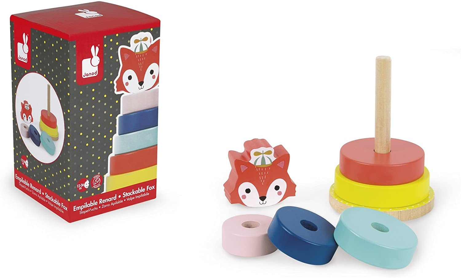 Janod Stackable Fox Toy