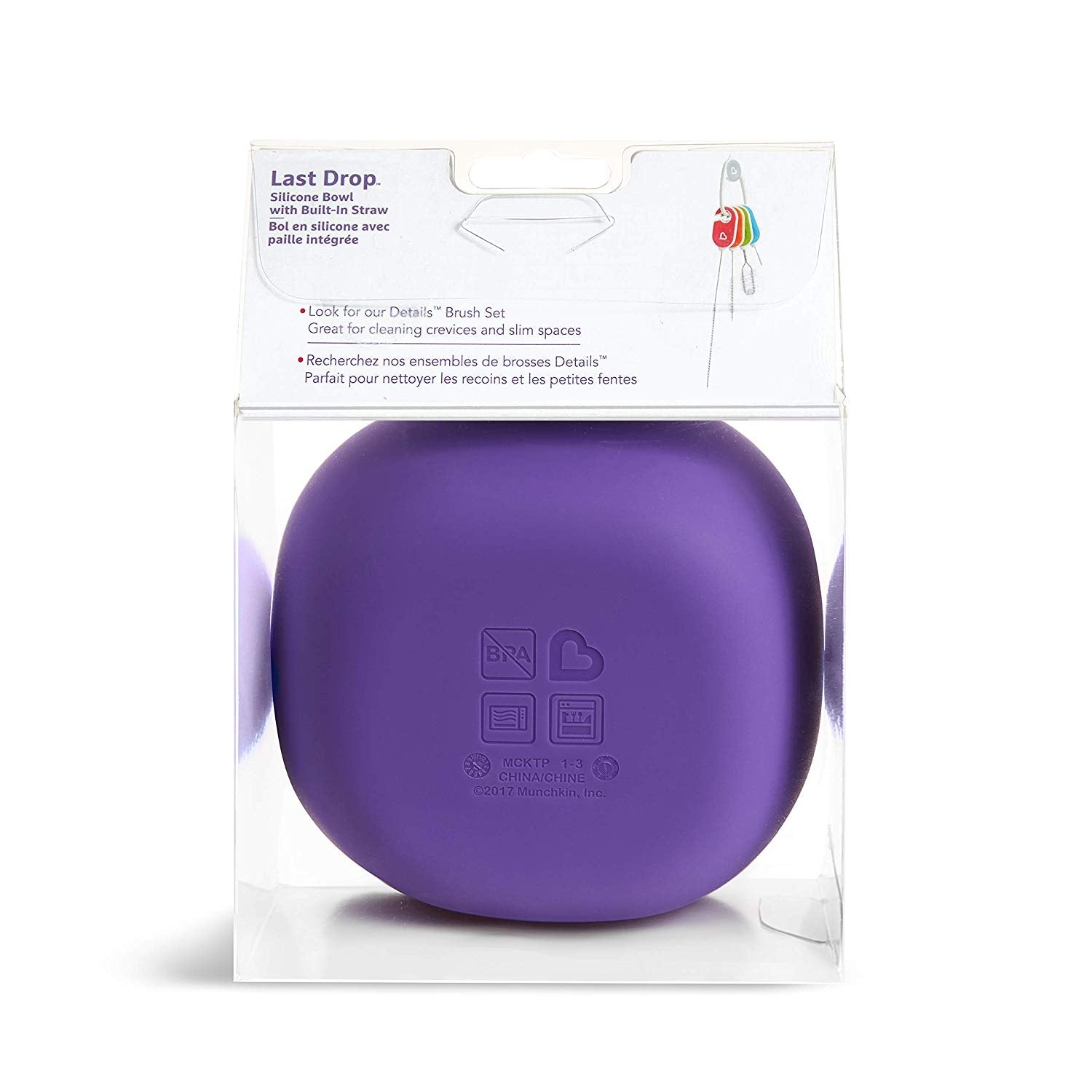 Munchkin Last Drop Silicone Straw Bowl - Pupsik Singapore