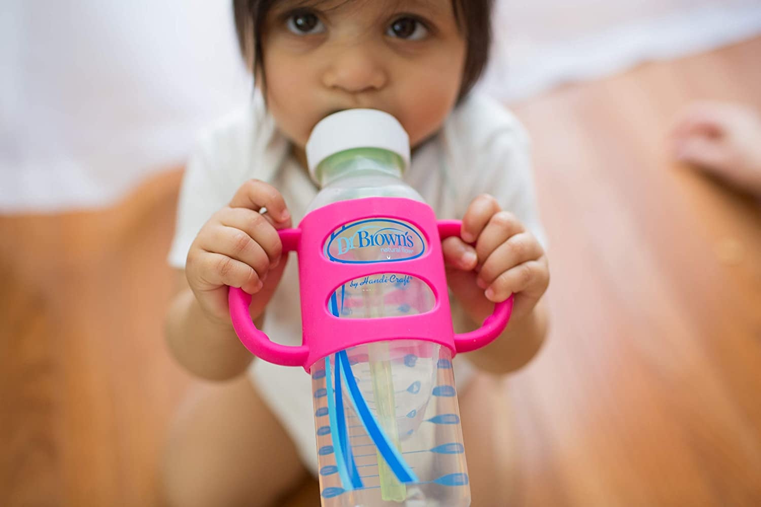 Dr. Brown's Milestones Sippy Bottle w Handles (Narrow) (8oz) (2 Colours) - Pupsik Singapore