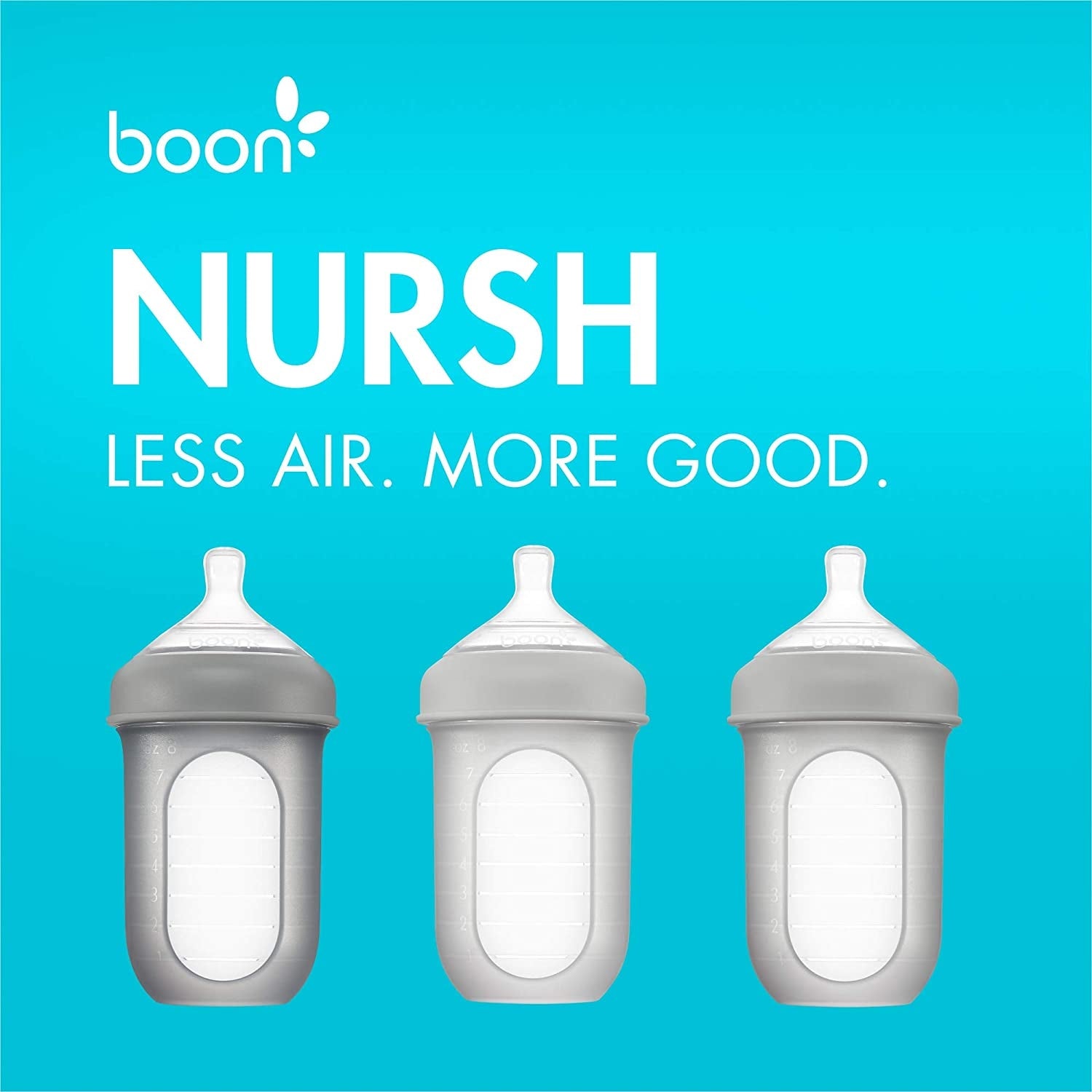 Boon Nursh Silicone Pouch Bottle, 8oz (3pk) - Pupsik Singapore