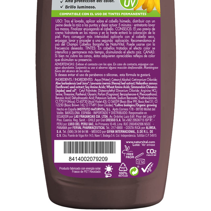NaturVital ColourSafe Hair Mask, 300ml - Burgundy (Exp 09/28)