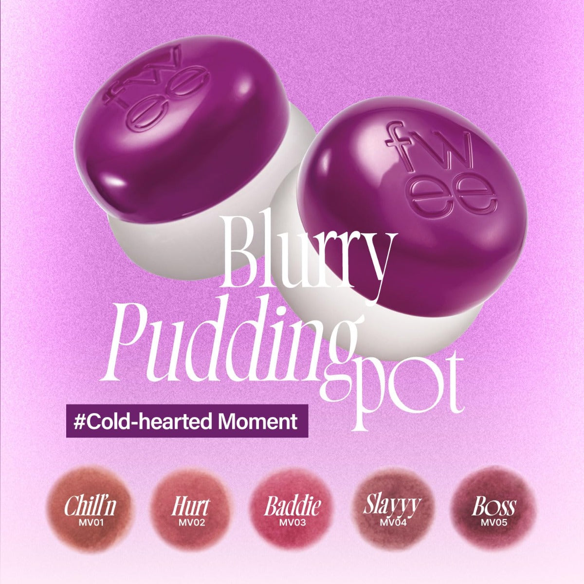 fwee Lip & Cheek Blurry Pudding Pot (30 Colors)