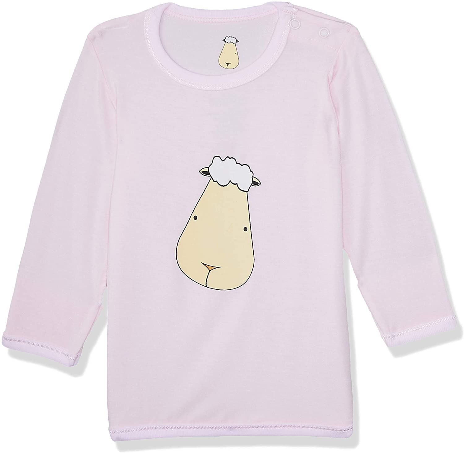 Baa Baa Sheepz Baby Long Sleeve Pyjama Set - Big Face Pink/Polka Dot Grey (5 Sizes)