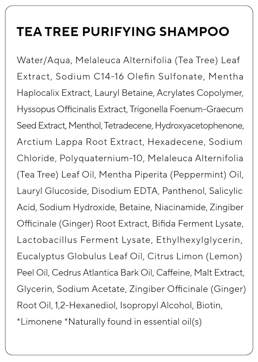 Aromatica Tea Tree Purifying Shampoo (2 Sizes)