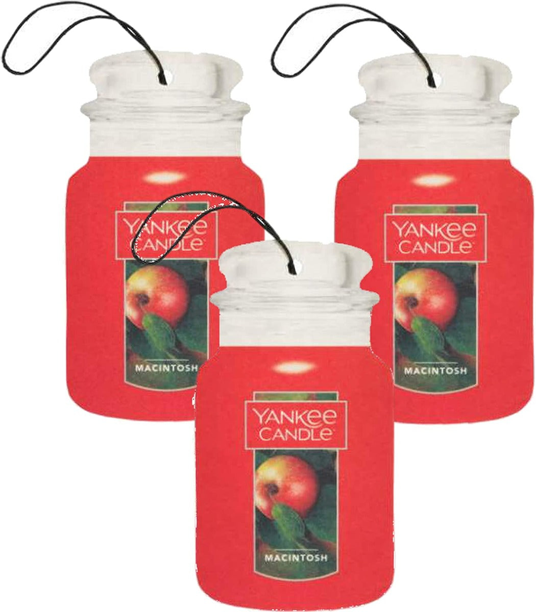 Yankee Candle Hanging Paper Car Jar (3pk) - Macintosh