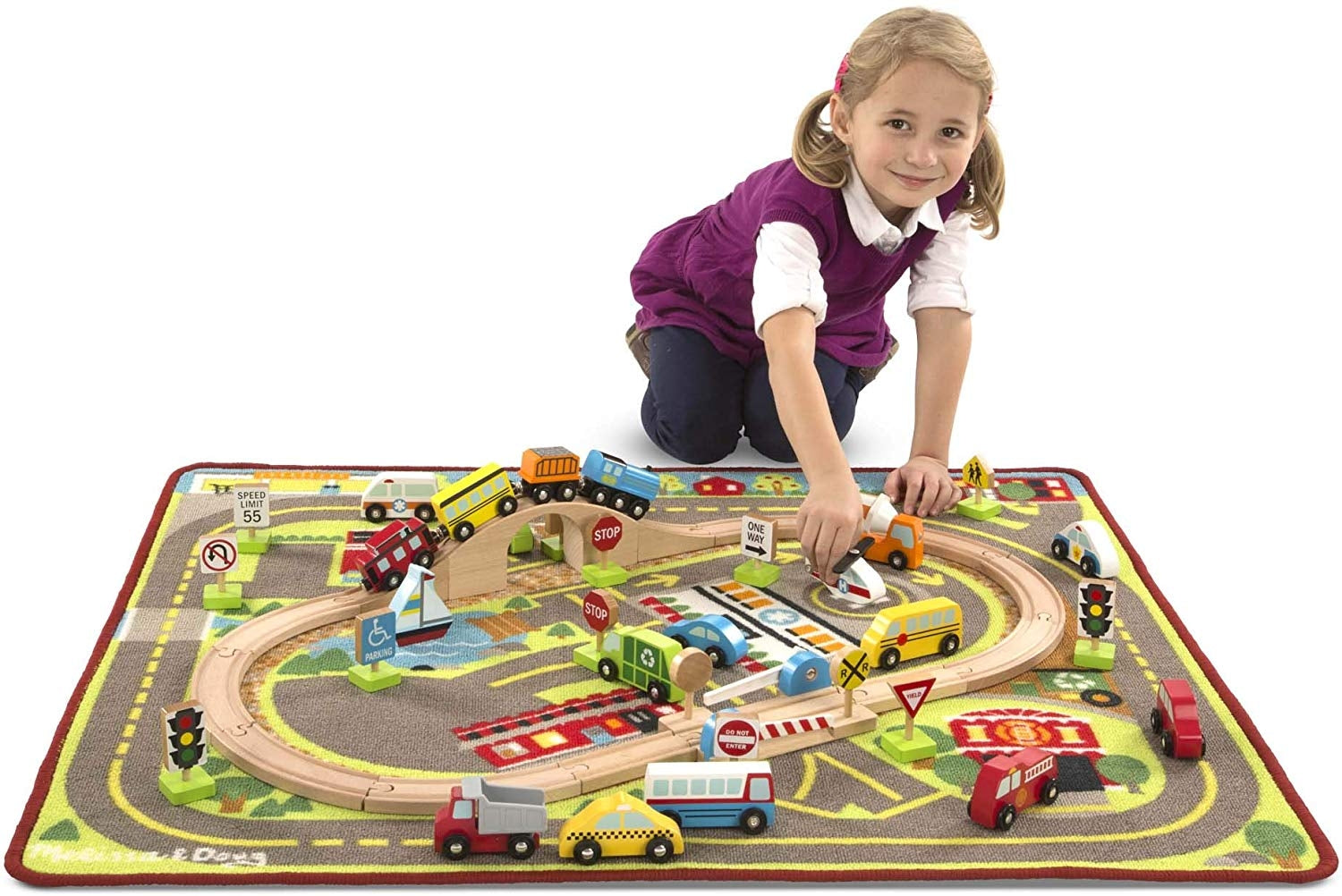 Melissa & Doug Deluxe Multi-Vehicle Activity Rug
