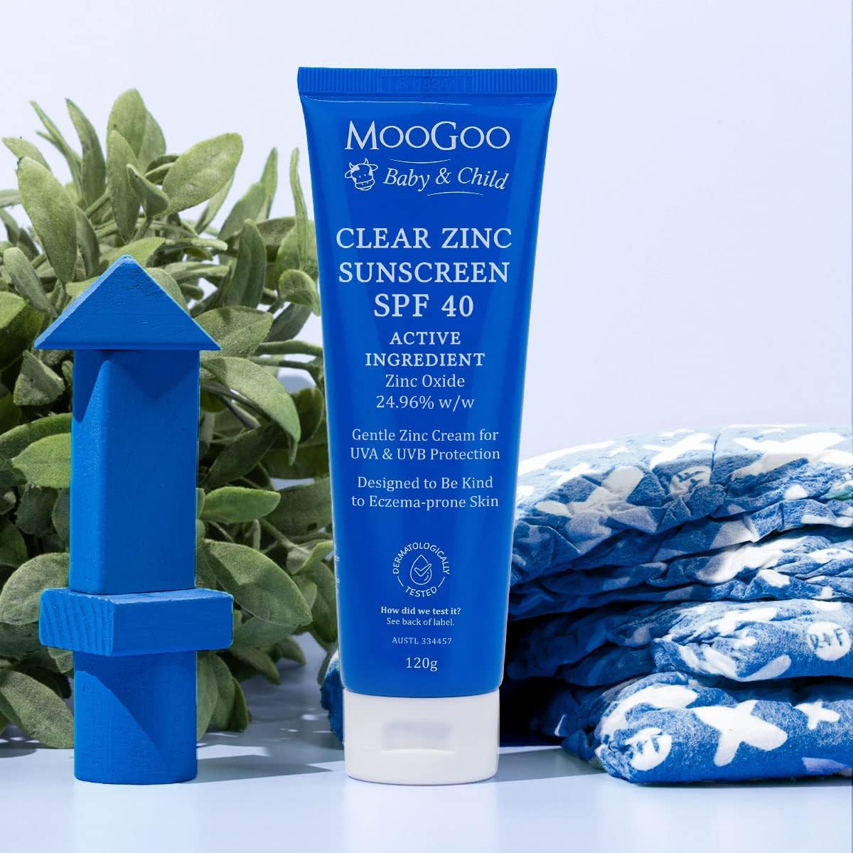 MooGoo Baby Clear Zinc Sunscreen SPF 40, 120g (Exp 11/25)