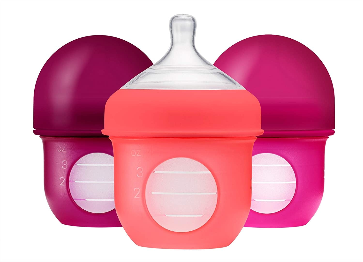 Boon Nursh Silicone Pouch Bottle, 4oz (3pk) (3 Colours) - Pupsik Singapore