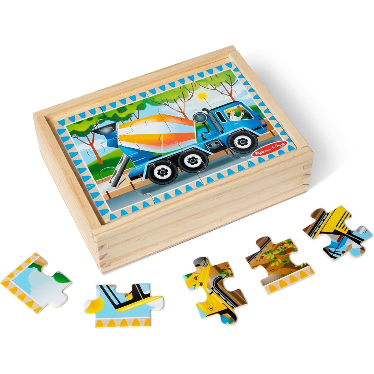 Melissa & Doug Jigsaw Puzzles in a Box, 4 x 12pcs (4 Designs) - Pupsik Singapore
