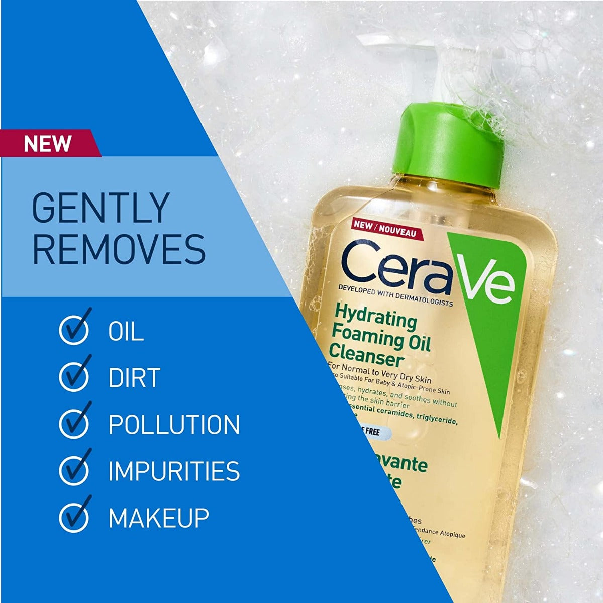 CeraVe Hydrating Foaming Oil Cleanser (473ml) - Exp 12/26
