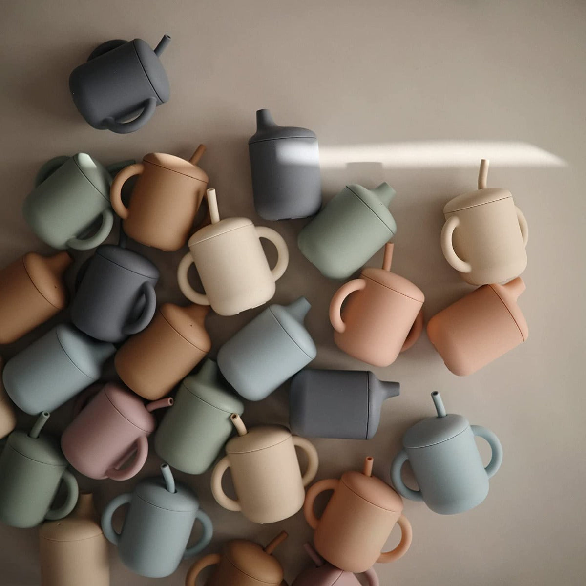 Mushie Silicone Training Cup + Straw, 175ml (9 Colors)