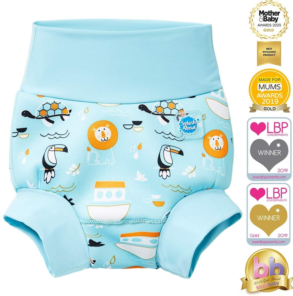 Splash About Happy Nappy Reusable Swim Diaper - Noah's Ark