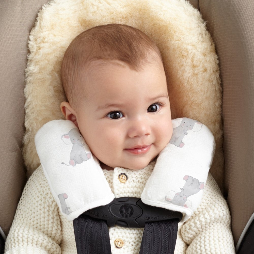 Aden Anais Cotton Muslin Strap Covers - Elephant