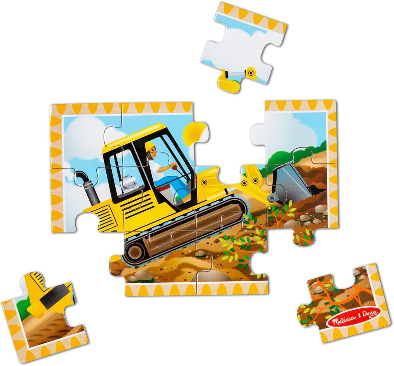 Melissa & Doug Jigsaw Puzzles in a Box, 4 x 12pcs (4 Designs) - Pupsik Singapore