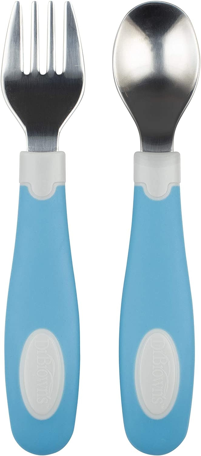 Dr. Brown’s Soft-Grip Spoon & Fork Set (3 colors)