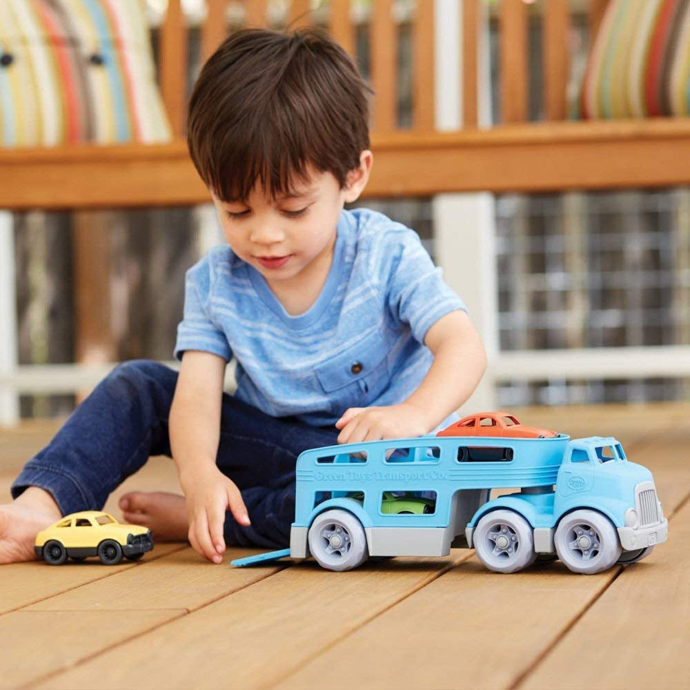 Green Toys Car Carrier Vehicle Set Toy - Blue