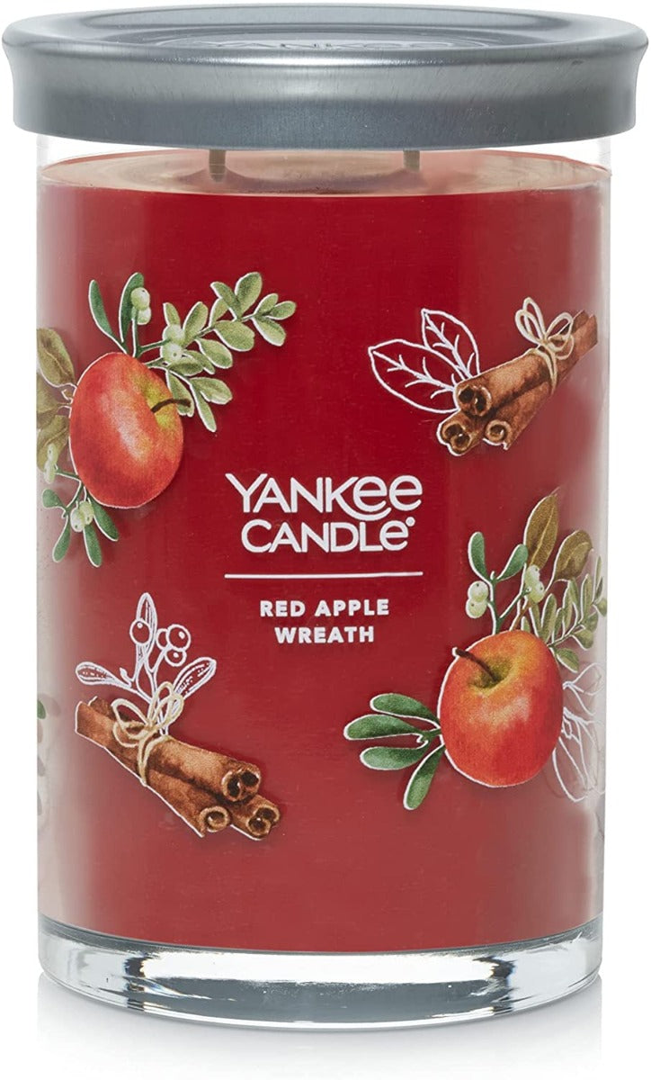 Yankee Candle Signature Large Tumbler Candle, 2-wicks (20oz) - Red Apple Wreath