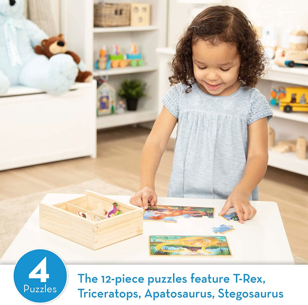 Melissa & Doug Jigsaw Puzzles in a Box, 4 x 12pcs (4 Designs) - Pupsik Singapore