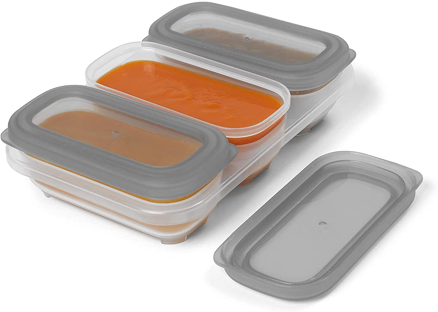 Skip Hop Easy-Store Containers (3 x 4oz) - Grey