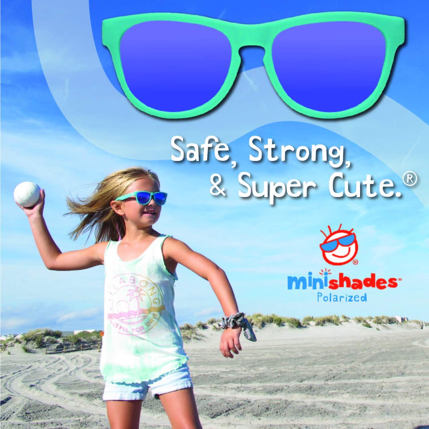 Minishades Polarized Wraps Kid's Sunglasses, 3-7Y (4 Colors)
