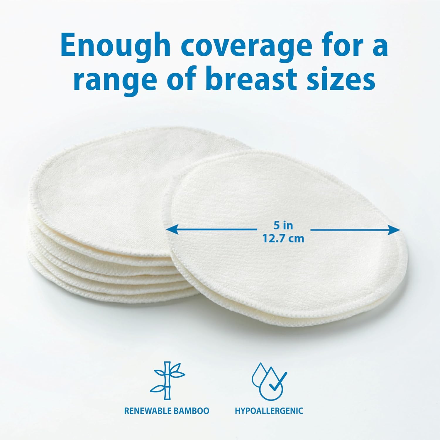 Dr. Brown's Reusable Breast Pads with Mesh Laundry Bag, 8pcs