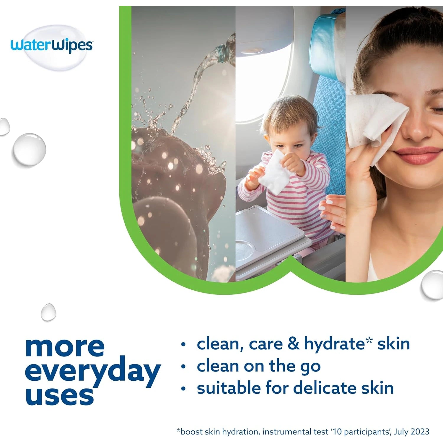 WaterWipes Sensitive+ Hydrating Boost Wipes with 99% Water, 12 packs of 60s - 720pcs (Exp 03/27)
