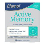 Efamol Active Memory Supplements for Maintenance of Brain Function, 30 Capsules (Exp 01/27)