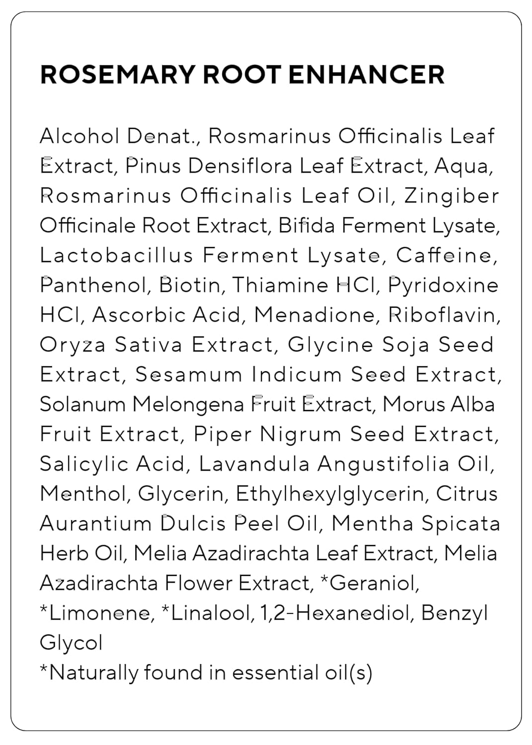 Aromatica Rosemary Root Enhancer, 100ml (Exp 01/27)