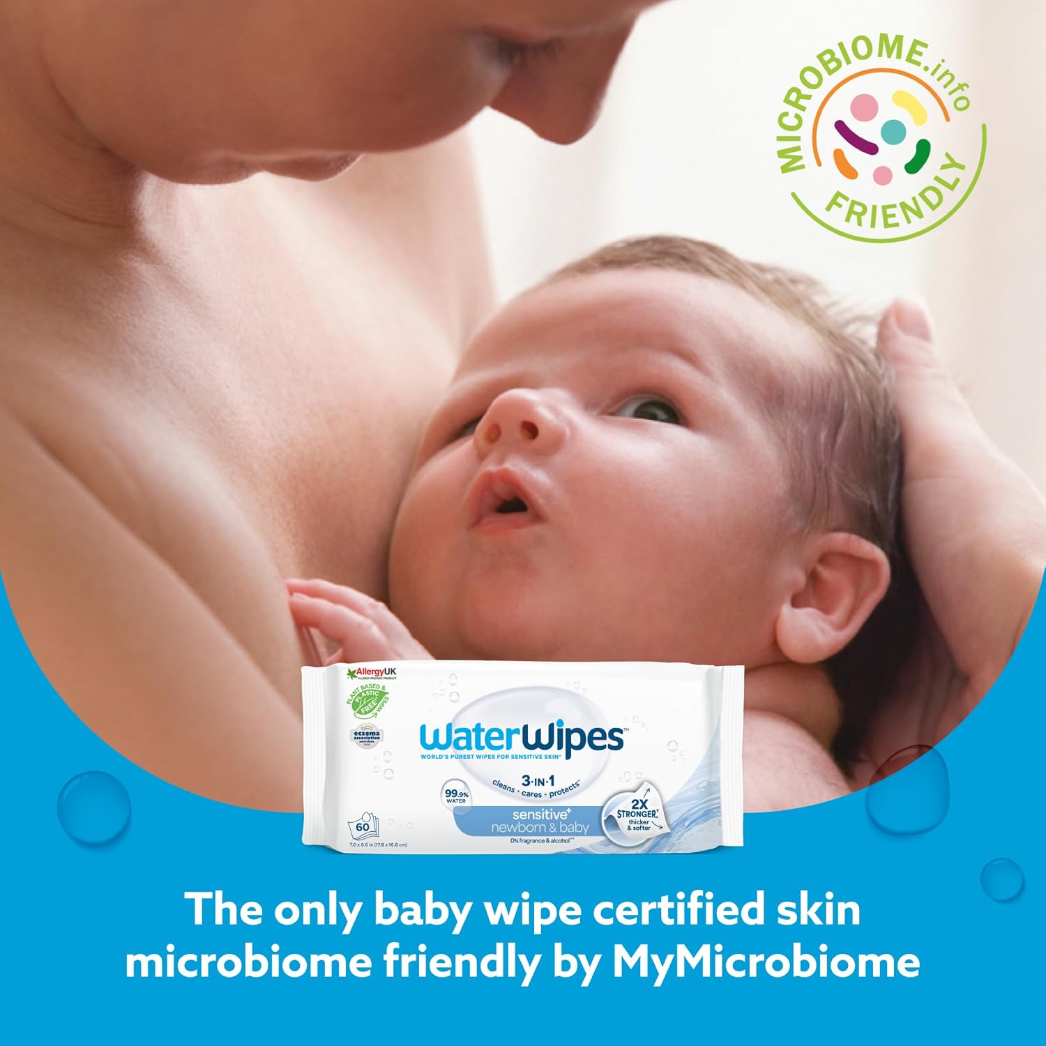 WaterWipes 99.9% Water Baby Wipes (12 pack x 60 wipes=720 wipes) - Exp 10/27